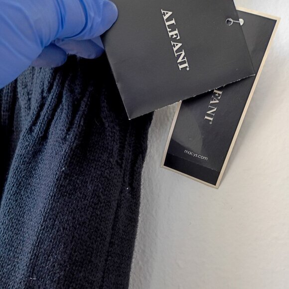 ALFANI Black Cable Knit Sweater Dress with Zipper Pockets - Size L - Picture 5 of 9